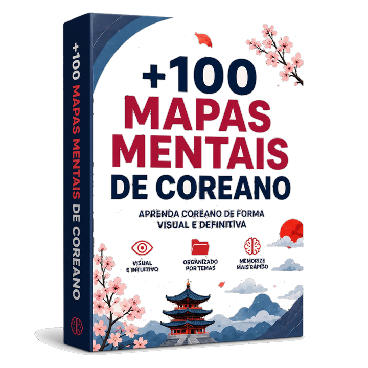Kit +100 Mapas Mentais para aprender coreano